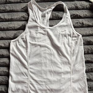 Nike White Dri-FIT Athletic Tank